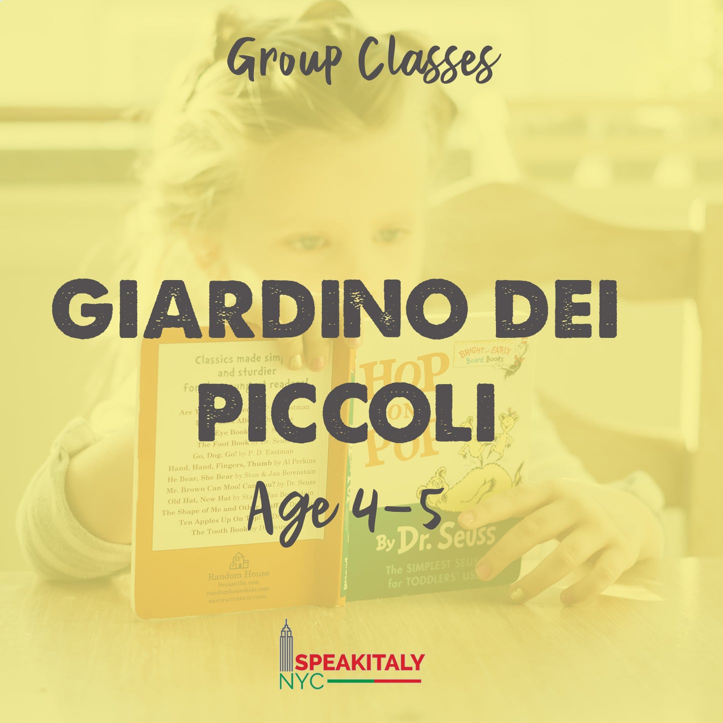 Group Classes for Children - Giardino dei Piccoli - IN-PERSON BROOKLYN
