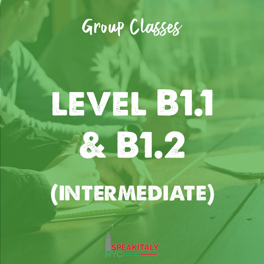 Group Classes - Level B1.1 & B1.2 (Intermediate) - IN PERSON- BROOKLYN